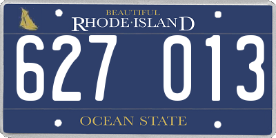 RI license plate 627013