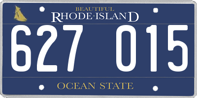 RI license plate 627015