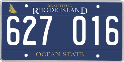 RI license plate 627016
