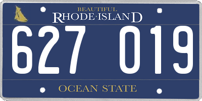RI license plate 627019
