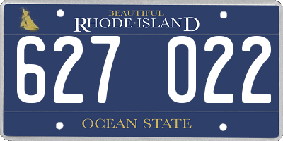 RI license plate 627022