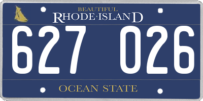 RI license plate 627026