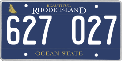 RI license plate 627027