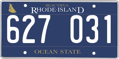 RI license plate 627031