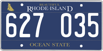 RI license plate 627035