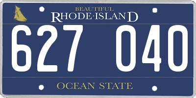 RI license plate 627040