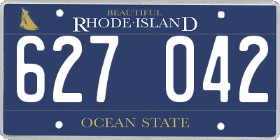 RI license plate 627042