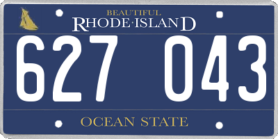RI license plate 627043
