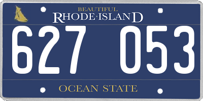 RI license plate 627053