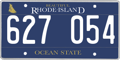 RI license plate 627054