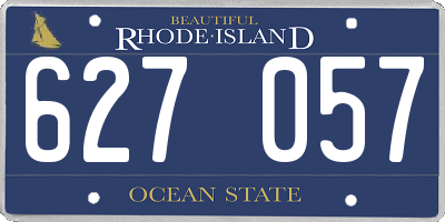 RI license plate 627057