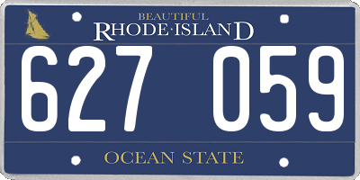 RI license plate 627059