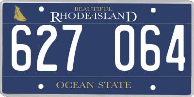 RI license plate 627064