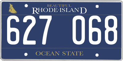 RI license plate 627068