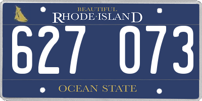 RI license plate 627073