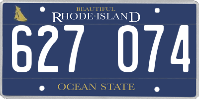 RI license plate 627074