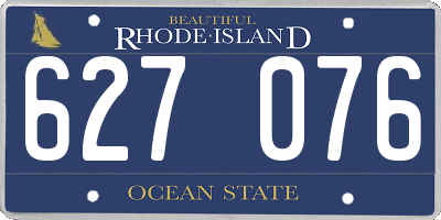 RI license plate 627076