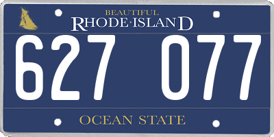 RI license plate 627077