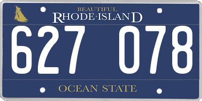 RI license plate 627078