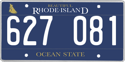 RI license plate 627081