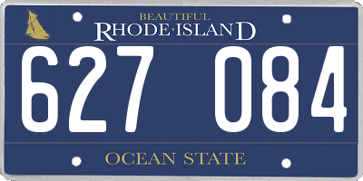 RI license plate 627084