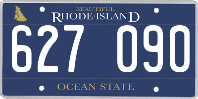RI license plate 627090