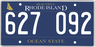 RI license plate 627092