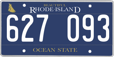 RI license plate 627093