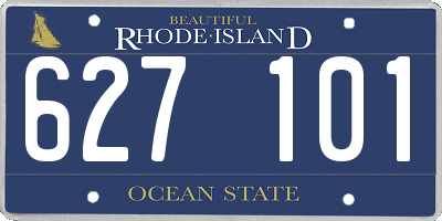 RI license plate 627101