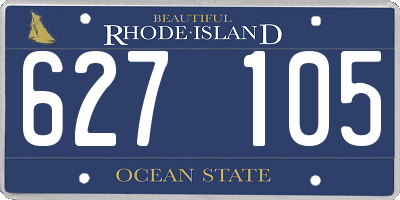 RI license plate 627105