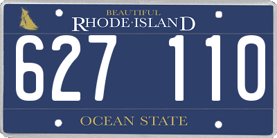 RI license plate 627110