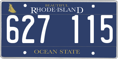 RI license plate 627115