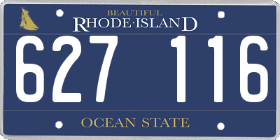 RI license plate 627116