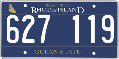 RI license plate 627119