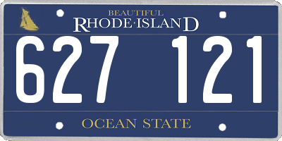 RI license plate 627121