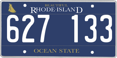 RI license plate 627133