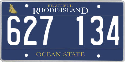 RI license plate 627134