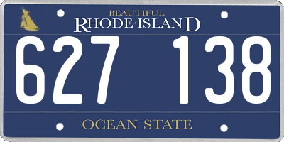 RI license plate 627138