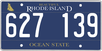 RI license plate 627139