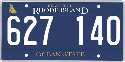 RI license plate 627140