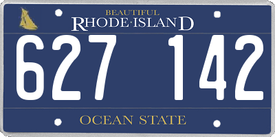 RI license plate 627142