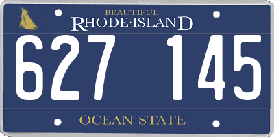 RI license plate 627145