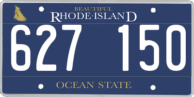 RI license plate 627150