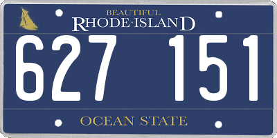 RI license plate 627151