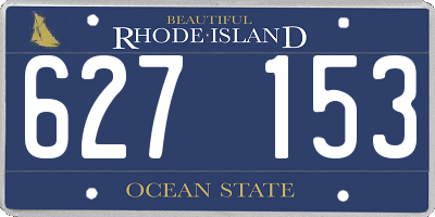 RI license plate 627153