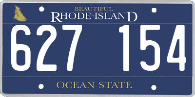 RI license plate 627154