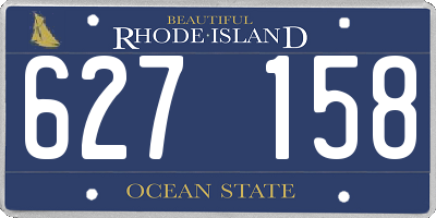 RI license plate 627158
