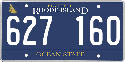 RI license plate 627160