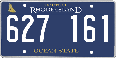 RI license plate 627161