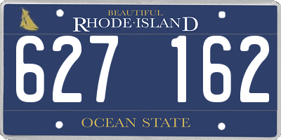 RI license plate 627162